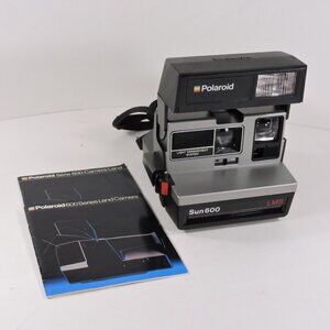 Vintage Polaroid SUN 600 LMS Instant Camera With Box & Manuals